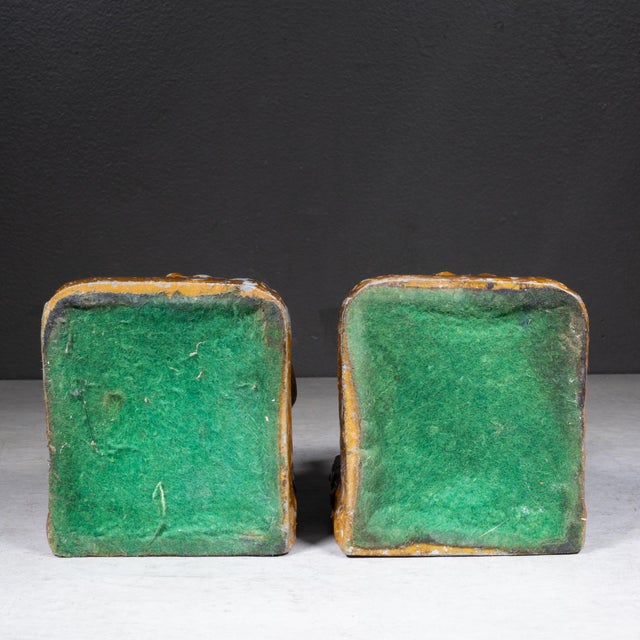 Early 20th Century Art Deco Metal Puppy Dog Bookends c.1930s For Sale - Image 5 of 5