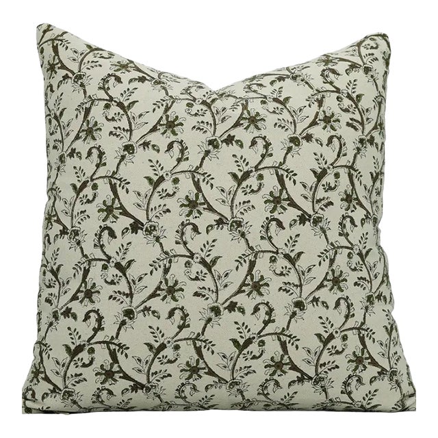 Fabdivine Handmade Block Printed Cushion Cover 22x22 Inch Duck Canvas- Varanasi For Sale