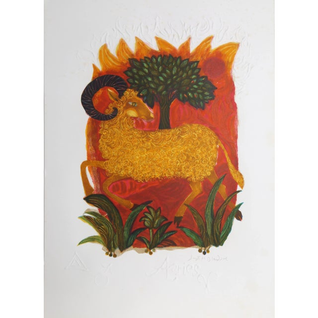 Contemporary Aries From the Zodiac of Dreams Series, Judith Bledsoe For Sale - Image 3 of 3