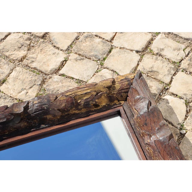 Brown 18th Century Carved and Gold Leaf Baroque Wall Mirror, Portuguese For Sale - Image 8 of 12