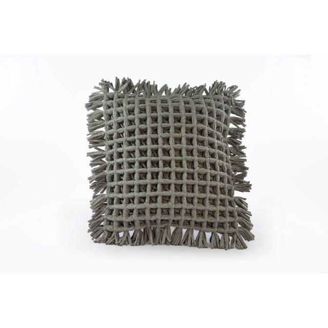 Grey Honeycomb Pillow by R & U Atelier For Sale - Image 3 of 3