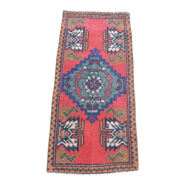 1960s Vintage Rustic Turkish Rug For Sale