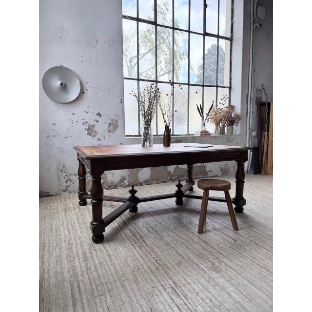 Louis XIV Oak Table, 1900s For Sale - Image 10 of 18