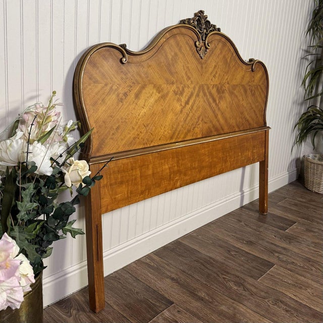 Vintage Ca. 1930s French Provincial Full-Size Headboard For Sale In Salt Lake City - Image 6 of 7