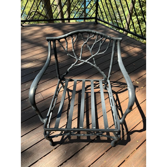 Mid-Century Modern Vintage Veneman Twig & Branch Patio Club Chair, Attributed For Sale - Image 3 of 9