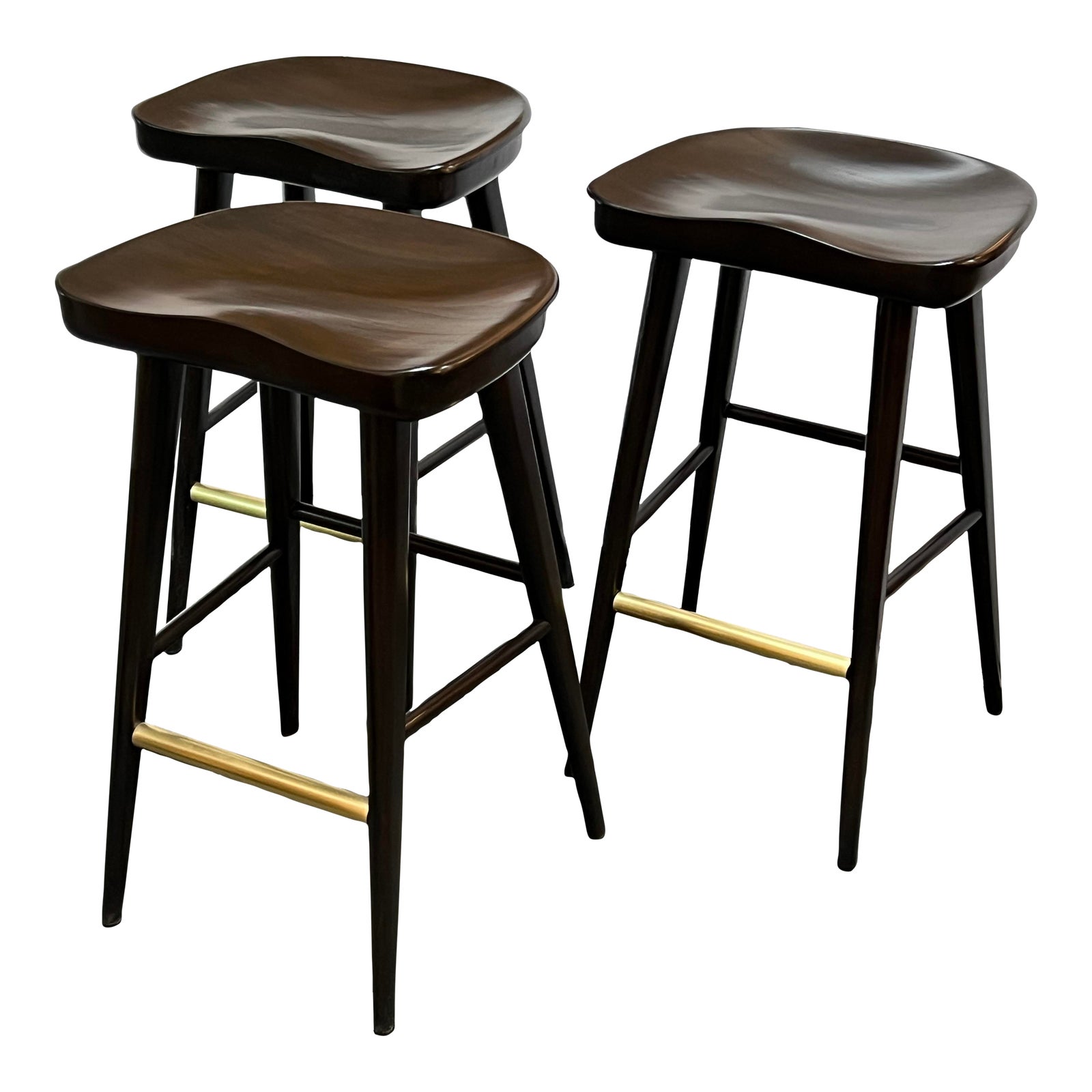 Brownstone Balboa Midnight Counter Stools, Set of Three Chairish