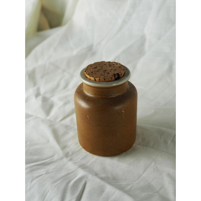 Ceramic 1950s Vintage French Mustard Stoneware Pot For Sale - Image 7 of 11