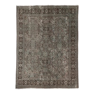 Vintage Traditional Hand-Knotted Wool Rug - 10'4" X 12'6" For Sale