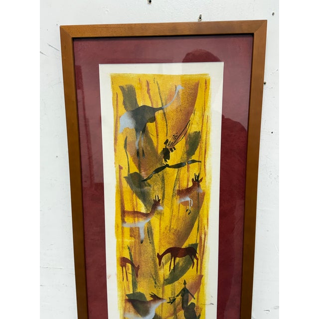 Jahman San Wildlife Painting, Vintage For Sale - Image 4 of 12