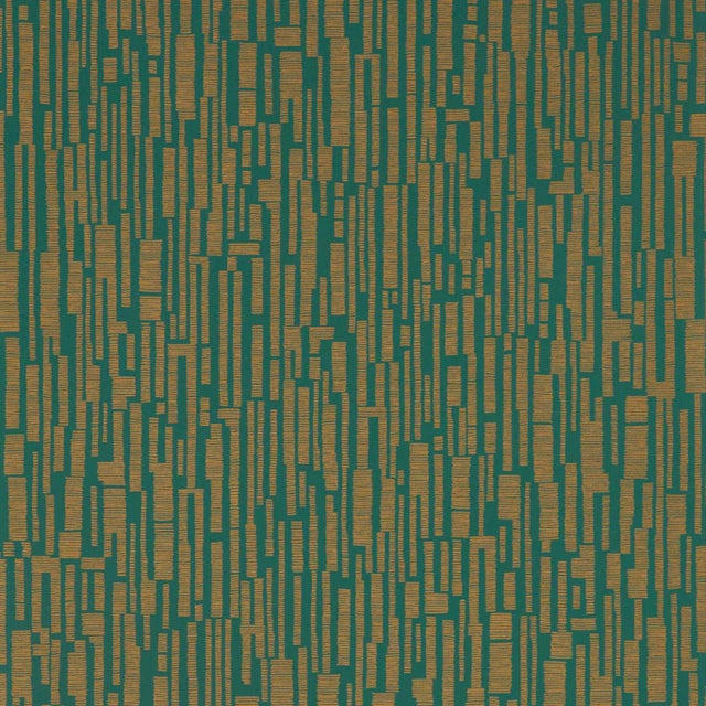 Harlequin Series Wallpaper in Forest/Copper For Sale