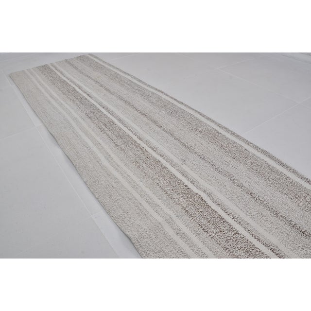 1950s Decorative Anatolian Stripe Kilim Runner For Sale - Image 9 of 10