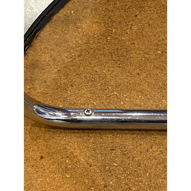 Vintage Bauhaus Style Chrome and Black Imitation Leather Side Table, 1970s For Sale - Image 6 of 18
