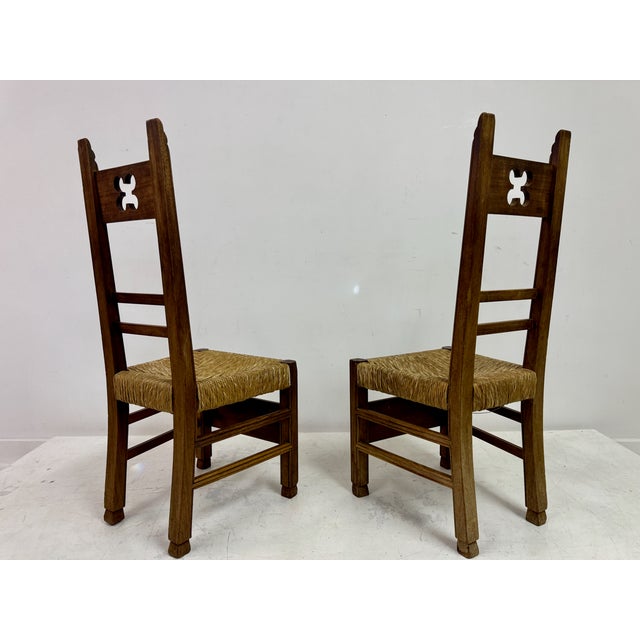 Vintage Arts and Crafts Dining Chairs, 1920, Set of 6 For Sale - Image 9 of 14