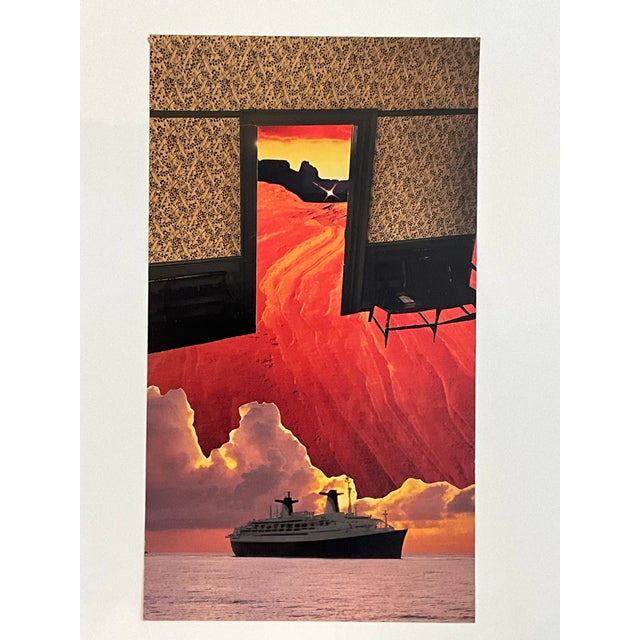 Late 20th Century Vintage Boho Original Surrealist Collage For Sale In West Palm - Image 6 of 7