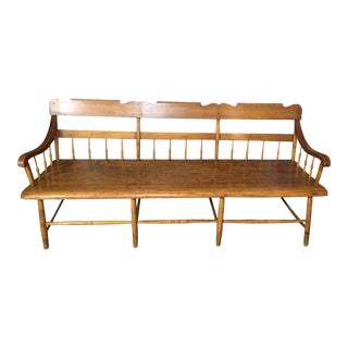Antique American Maple Bench For Sale