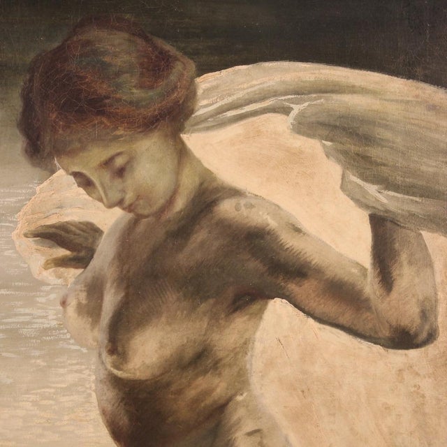 Italian Artist, Nude of a Young Woman, 1920, Oil on Canvas For Sale - Image 11 of 16