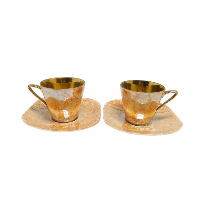 Art Deco Coffee Cups from Ćmielów, Poland, 1960s, Set of 4 For Sale - Image 9 of 9