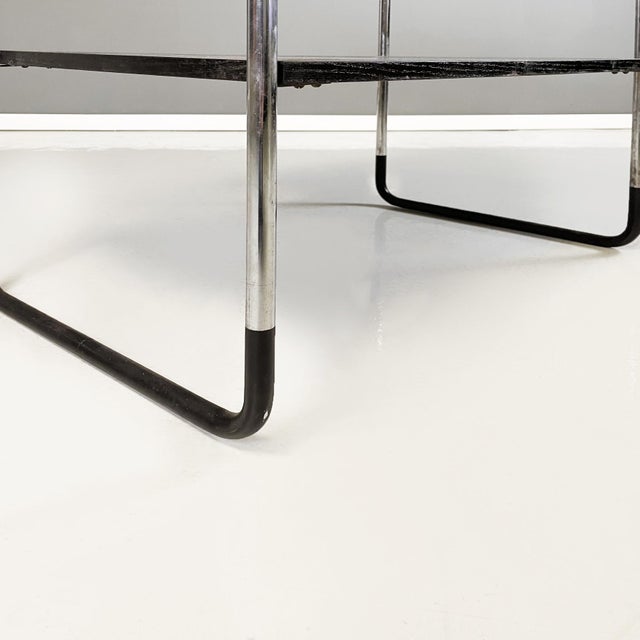 German Black Wood and Steel Coffee Table from Arnold Bauhaus Collection, 1980s For Sale - Image 13 of 14