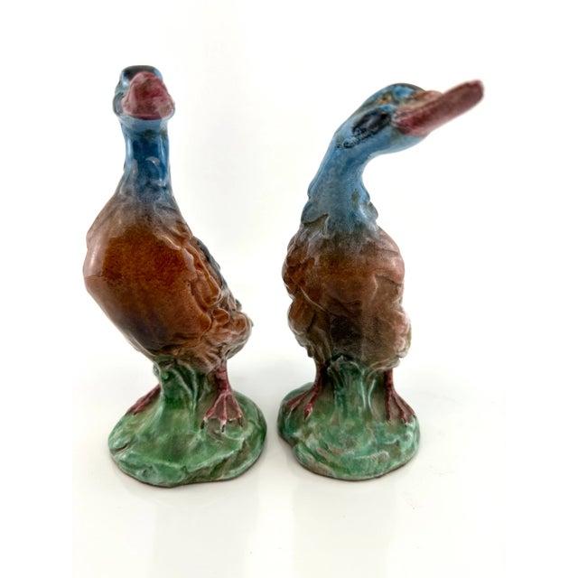 Mid Century Vintage Italian Hand Painted Ducks, a Pair For Sale In Little Rock - Image 6 of 11