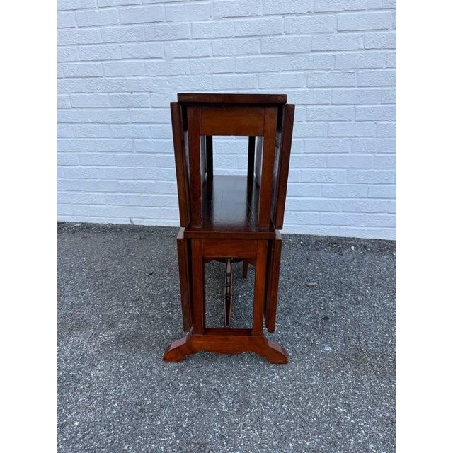 Early 20th Century George III Style Mahogany Two-Tier Drop-Leaf Portable Serving Table For Sale - Image 11 of 16