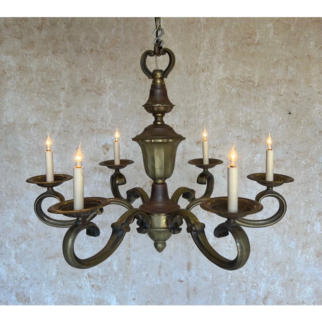 This French chandelier, a stunning example of 1940s neoclassical style, is a testament to the superb quality and design of...