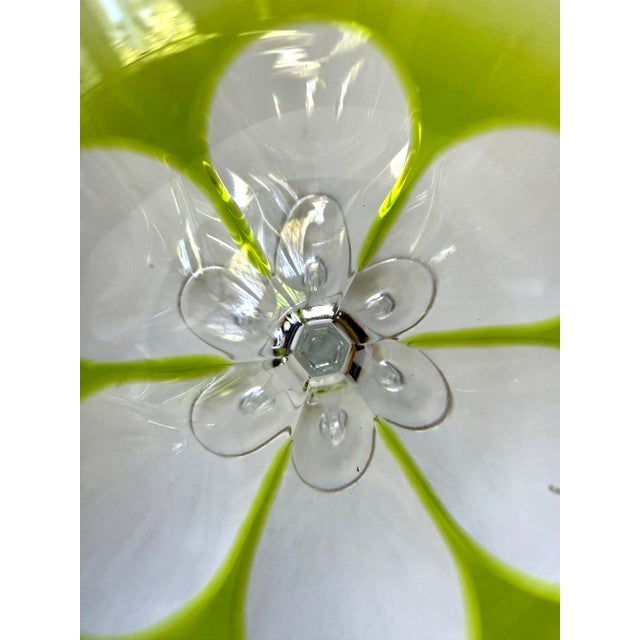 1930s Moser Lady Hamilton Green Overlay Crystal Wine Glasses, Set of 7 For Sale - Image 10 of 10
