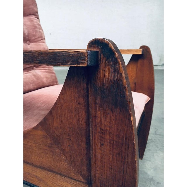 Dutch Art Deco Modernist Reclining Grand Armchair, Netherlands, 1920s For Sale - Image 14 of 18