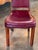 Mid 20th Century English Cock Fighting Chair in Red Leather With Reading Flap For Sale - Image 4 of 9