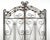 Reclaimed garden gates with a two panel structure. It is made of wrought iron with scrollwork and climbing ivy vines with...