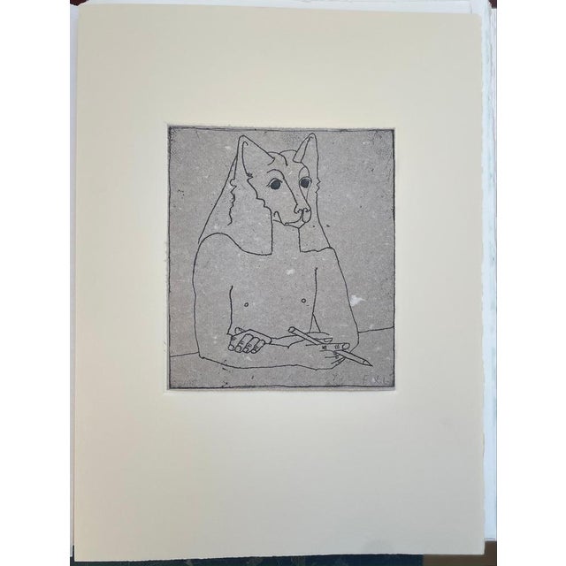 François-Xavier Lalanne (1927-2008) Anubis, 2005 Techniques : soft varnish and drypoint on paper, hand signed in pencil by...