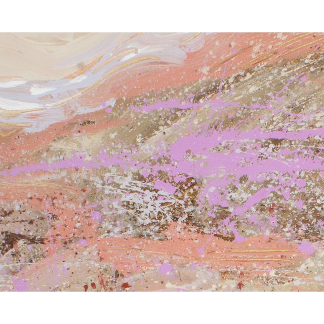 1980s Signed 1980s Abstract Acrylic Landscape by Harry Hilson For Sale - Image 5 of 7
