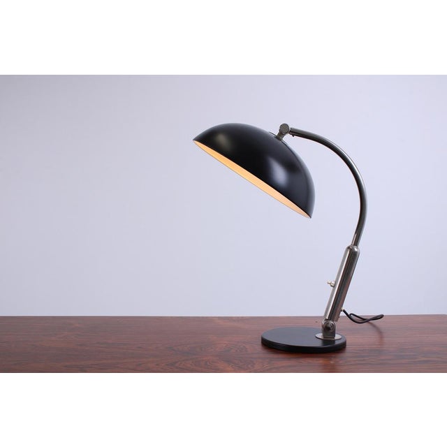 Bauhaus Bauhaus Black 144 Table Light by H. Th. J. A. Busquet for Hala, 1950s For Sale - Image 3 of 16