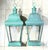 Turquoise Pair of Vintage Solid Brass Hanging Lanterns. 20”.5 H X 8”.5w X 8”.5 W For Sale - Image 8 of 17