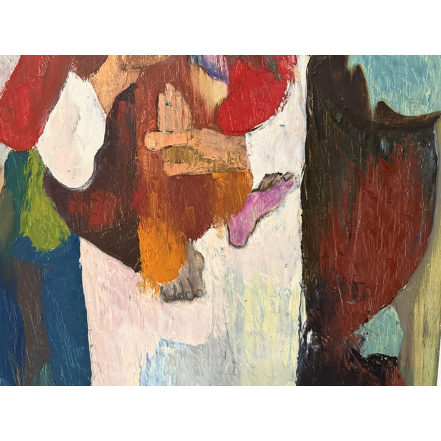 Alfred Rogoway, Figurative Composition, 1960, Oil on Panel For Sale - Image 6 of 9