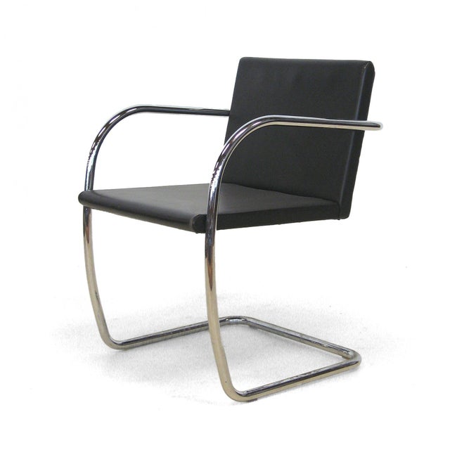 Mid-Century Modern Mies Van Der Rohe Thin Brno Chairs by Knoll For Sale - Image 3 of 6