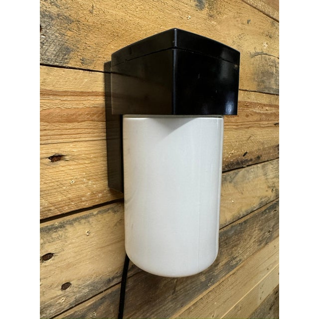 Czech Bakelite and Opaline Bathroom Wall Light, 1970s For Sale - Image 3 of 11