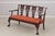 Chippendale Vintage Carved Mahogany Triple Back Settee Bench For Sale - Image 3 of 15