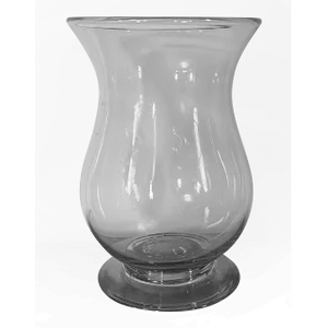 Large Antique 19th Century American Classical Blown Glass Baluster Shape Footed Vase