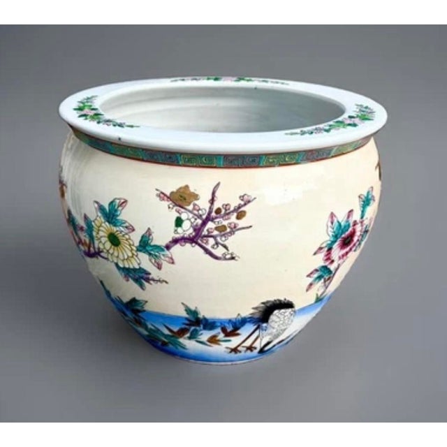 Chinoiserie Mid 20th Century Fish Bowl Planter For Sale - Image 3 of 10