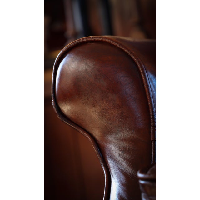 Tan Halo Lincoln Club Armchair in Cigar Leather from Timothy Oulton, 2010s For Sale - Image 8 of 18