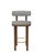 Metal Collector Modern Moca Bar Chair in Safire 12 Fabric and Smoked Oak by Studio Rig For Sale - Image 7 of 7