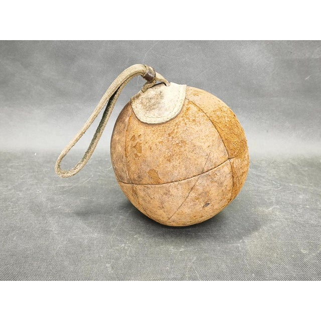 Leather Boxing Gloves and Punching Ball, Czechoslovakia, 1940s, Set of 3 For Sale - Image 6 of 10