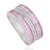 Contemporary Blush Horizon 3.16 Ct Pink Sapphire & Diamond Band Ring for Christmas Gift, Size 6.5 For Sale - Image 3 of 13