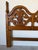Vintage Thomasville Spanish Mediterranean Carved Wood Queen Headboard For Sale - Image 4 of 12