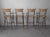 Minimalism Set of 4 Metal Faux Bamboo and Rope Bar Stools For Sale - Image 3 of 9