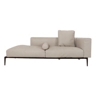Jaan Living Leather Two-Seater Grey Cream Sofa from Walter Knoll and Wilhelm Knoll For Sale