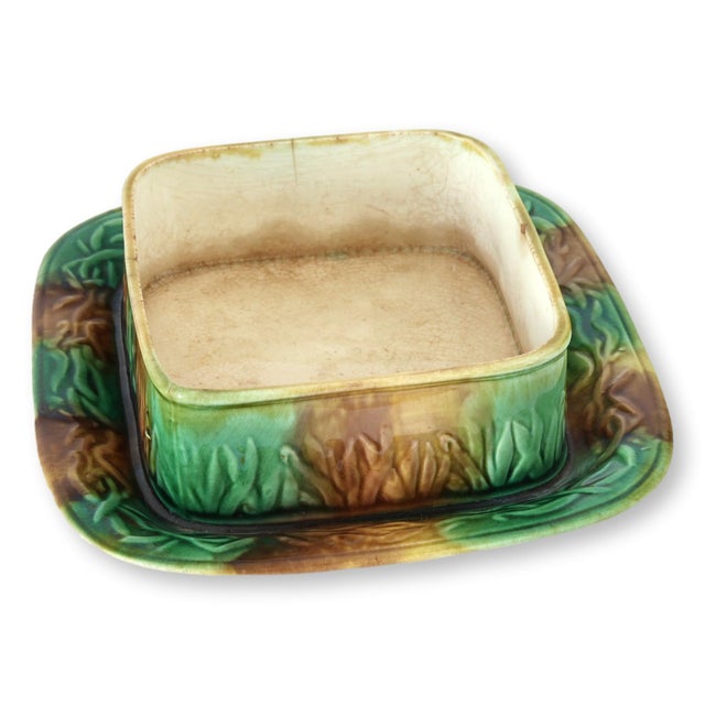 English Antique English Majolica Sardine Box For Sale - Image 3 of 9