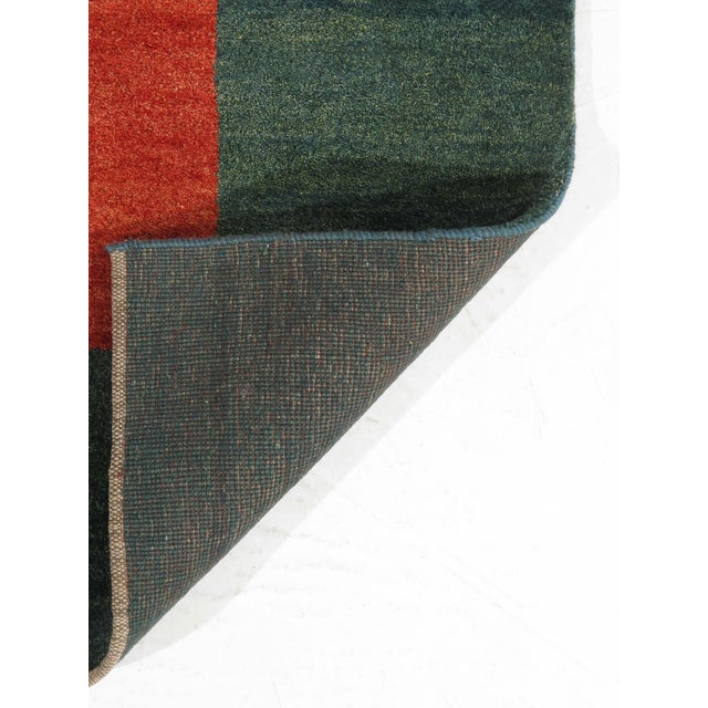 Vintage Hand-Knotted Persian Gabbeh Rug 9'8" X 12'1" For Sale - Image 4 of 4