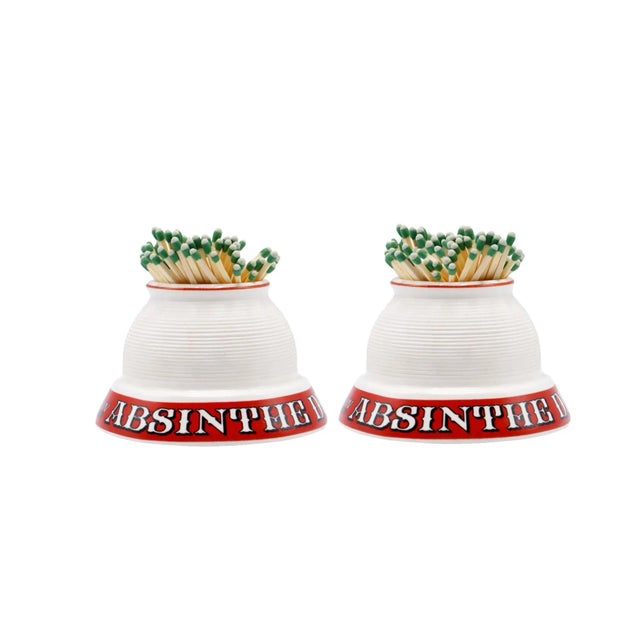 Absinthe Dicharry French Ceramic Match Strikers - a Pair For Sale In Tampa - Image 6 of 6