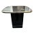1980s Postmodern Side Tables With Mirror Top & Black Laquered Pedestal Base For Sale